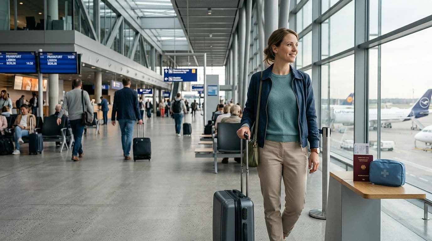 Reisen mit Koffer – Reisekrankenversicherung schützt bei Krankheit im Ausland